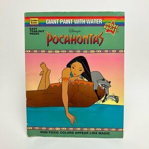 3/25$ Vintage 90s Disney Pocahontas Paint with Water Book 1990s Nostalgia